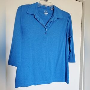 Cutter & Buck Blue Polo Shirt Classic Style